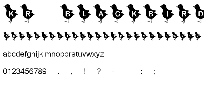 KR Blackbird font